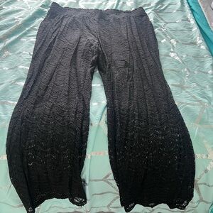 Black Lace Crochet Style Pants